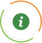 A green circle with an information symbol in the middle.